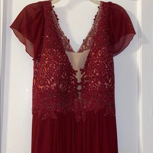 Burgundy gown